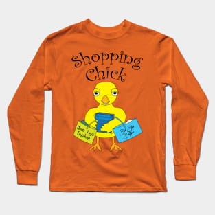 Shopping Chick Text Long Sleeve T-Shirt